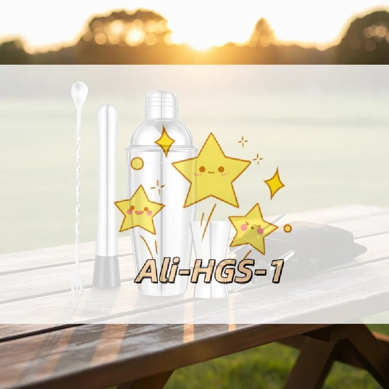1/6Pcs Stainless Steel Cocktail Shaker Set Portable Bartender Tools with Storage Bag for Travel Bar Party