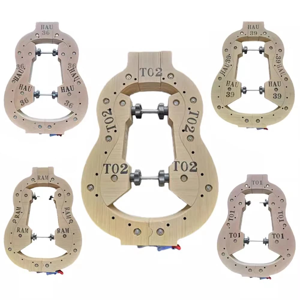Assemblaggio di produzione di chitarra classica stampo interno ed esterno stampo di montaggio del modello del fascio sonoro