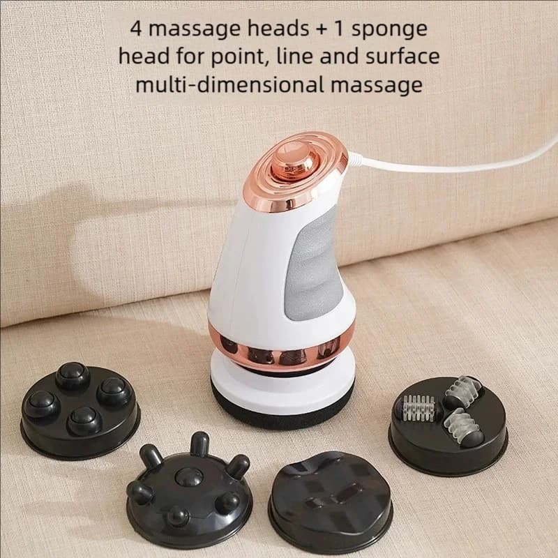 Anti-cellulite massager 5 in 1, body modeling machine, portable device with 3 levels of electric massage, firm belly skin, waist, buttocks and arms.