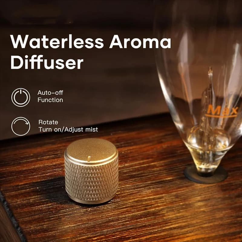 B89B-Diffusore di olio senza acqua per la casa Grande aromaterapia per grandi stanze Camera da letto Hotel Mini diffusori senza fili in legno