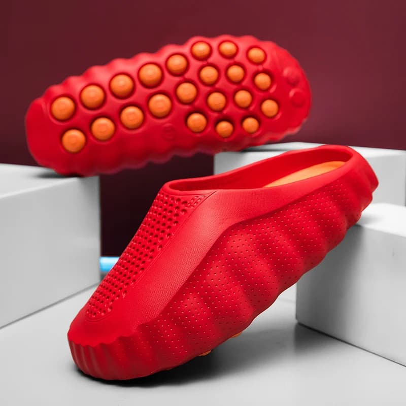Lightweight Technology Men's Massage Slippers Beach Sandals Comfortable Soft Slides Clogs Casual Shoes Home 2026 Summer Slippers