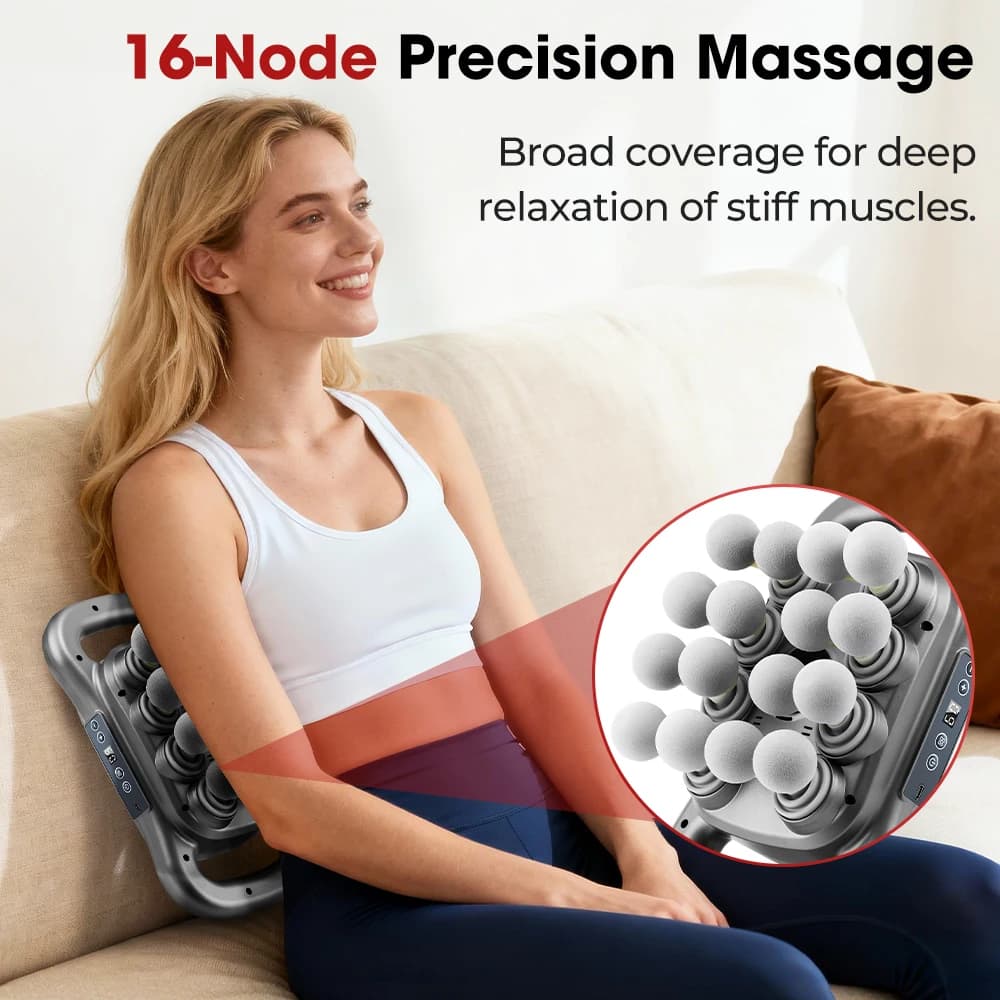 Multi-head massage pad for the body, deep relaxation, high frequency vibration, back massager, waist, neck and shoulders