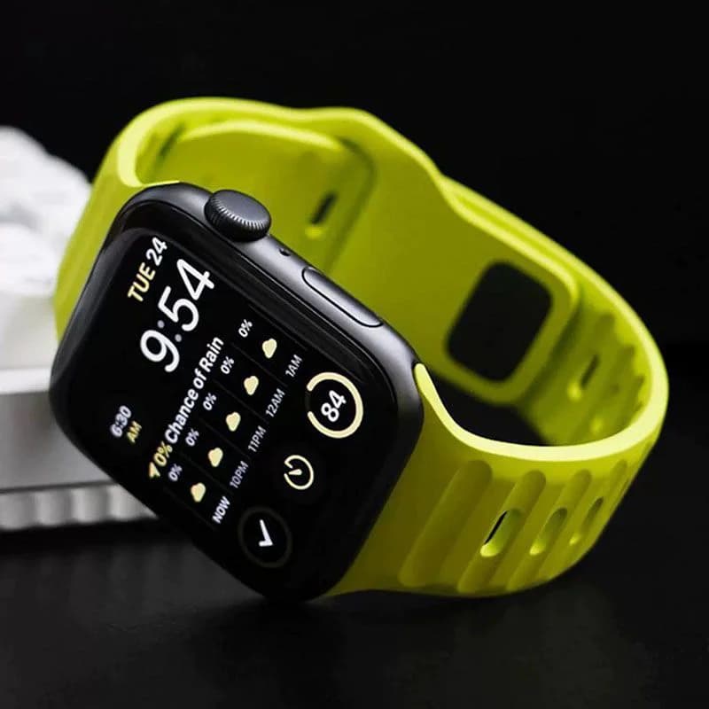 Cinturino sportivo in silicone per cinturino Apple Watch Ultra 3 49mm 45mm 40mm 44mm 41mm 46mm 42mm braccialetto iWatch serie 11 10 9 8 7 6 SE 5