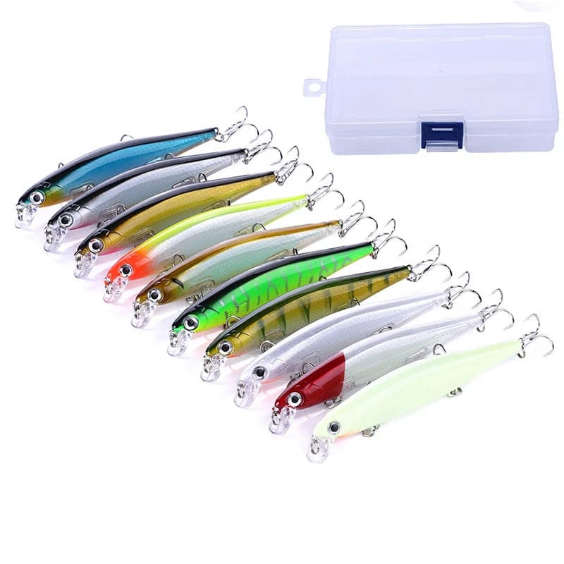 Esca Artificiale Minnow con Lingua Corta da 11cm, 13g, Leggera, per Lanci Lunghi, Tecnica Sospesa e Sommergibile per la Pesca al Bass