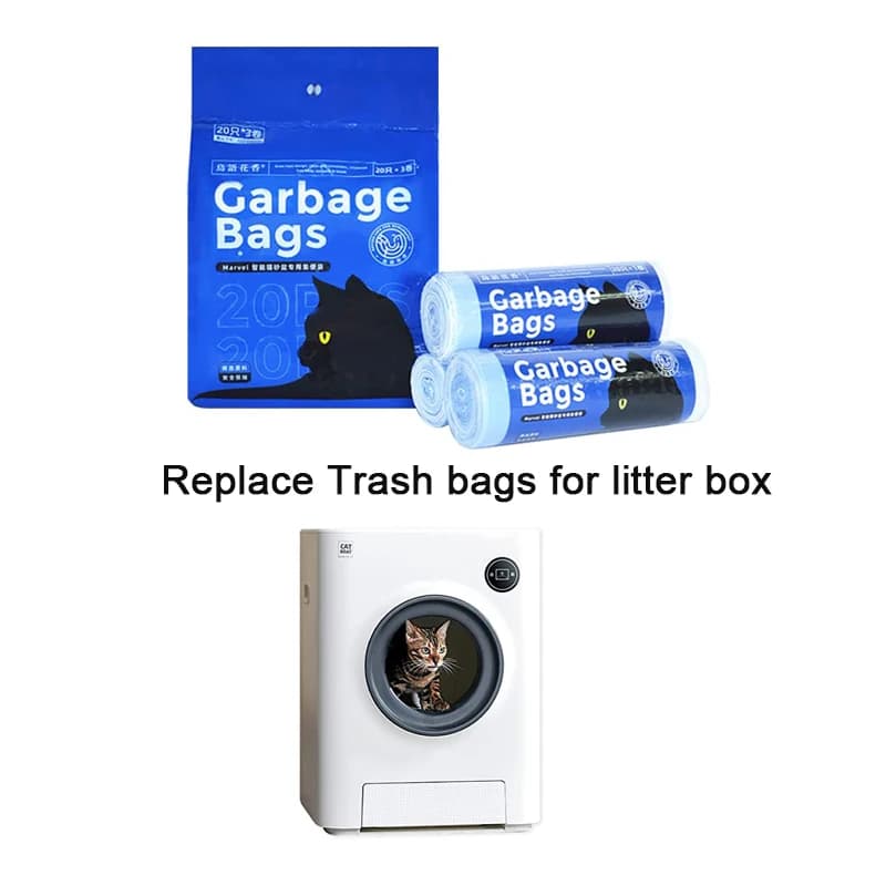 Sacchetto della spazzatura originale per lettiera per gatti 1 rullo 20 pezzi sacchetti per lettiera automatica per animali domestici forniture per animali domestici