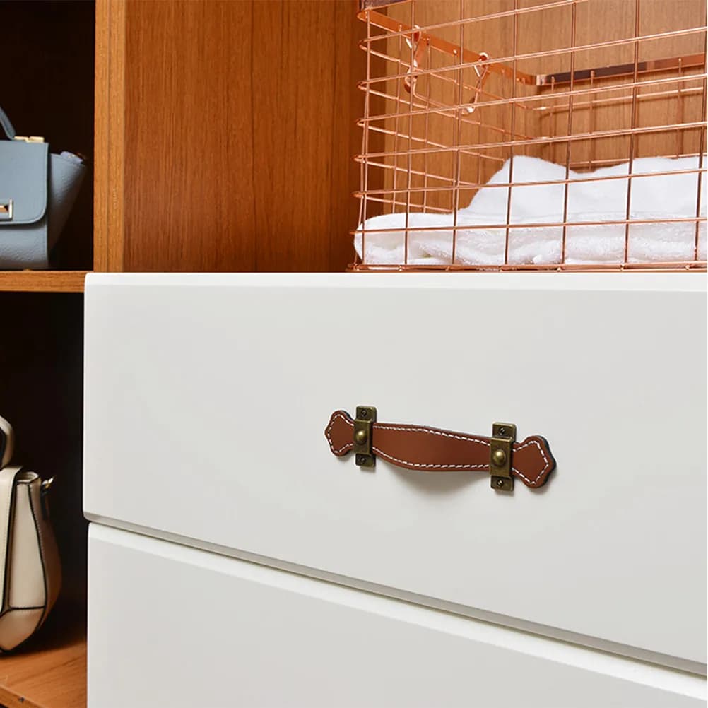 Maniglie per armadietti da 5 pezzi, con foro centrale da 96 mm, colore rosso marrone, per manopole per mobili da cucina, bagno, cassetti