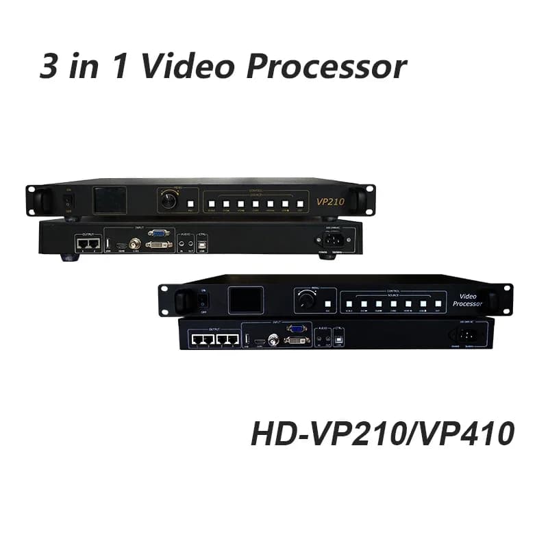 Le schede di trasmissione per sincronizzazione del processore video LED Huidu 3 in 1 HD-VP210H si combinano con la scheda ricevitore HD-R708 HD-R712