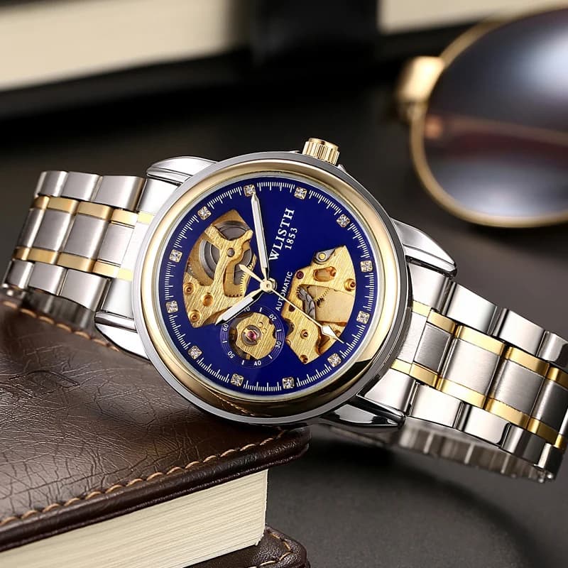 Mechanical Men's Watch Luxury Clock Men Leather Automatic Watches Mechanical Watch Waterproof Luminous Sport Wristwatch Reloj