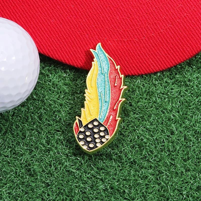 Retro Mexican Golf Ball Marker Hat Clips Colorful Feather Shape Cap Clip badge per berretto da Golf gioielli in metallo regalo per amante del Golf