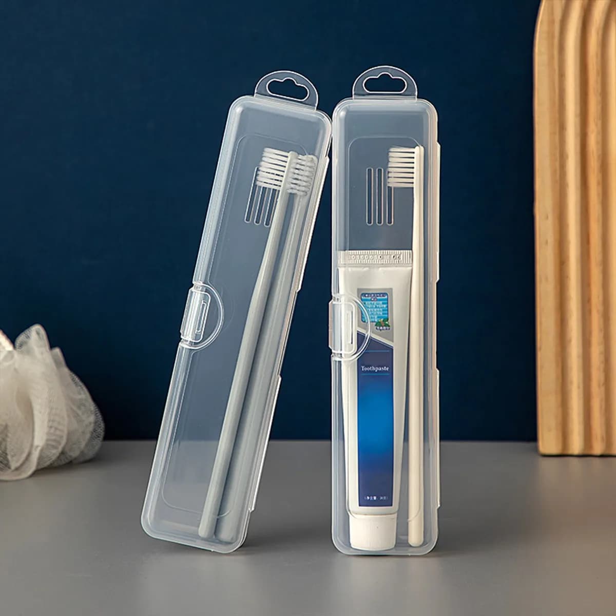 Toothbrush Box Transparent Organizer Case Travel Outdoor Portable Toothbrush Holder Plastic Toothpaste Box Storage Container