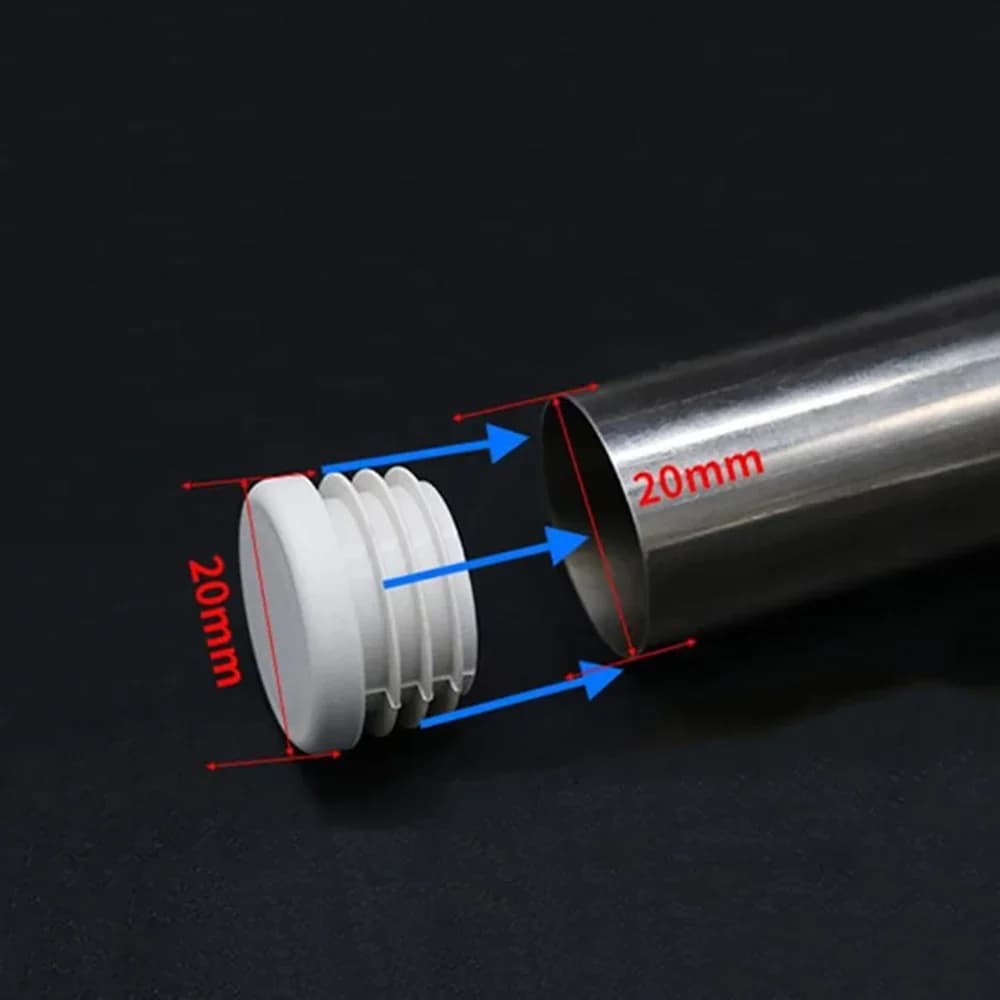 Copripiedi per sedie da tavolo in plastica PP Dia16mm-120mm Tappi per tubi rotondi bianchi Coperture protettive Cuscinetti per gambe ispessimento per mobili