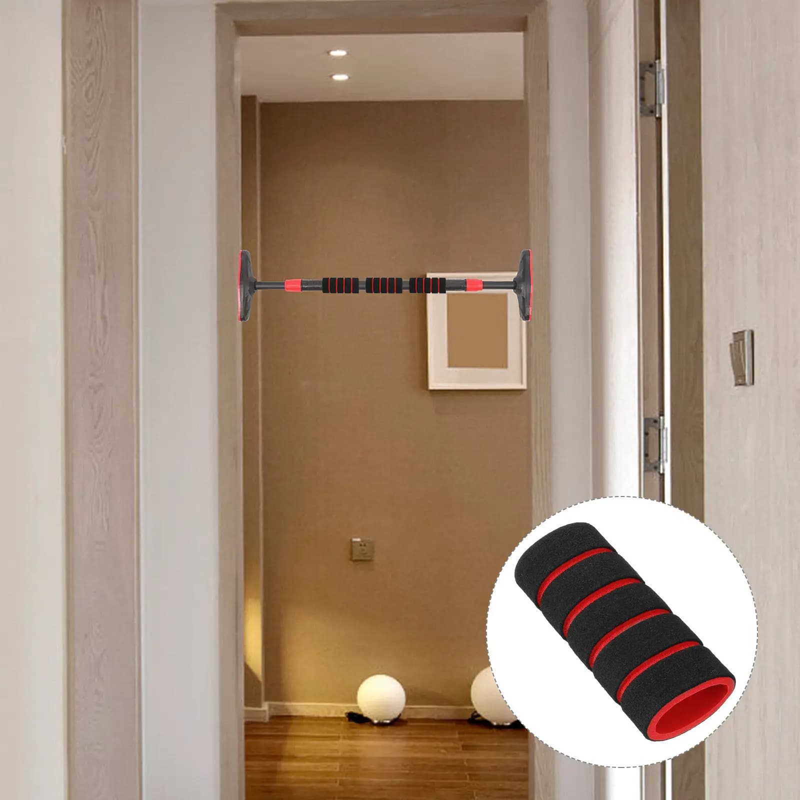 Set of 3 Protective Snails for Traction Bars, Soft Sponge Handles for Door Frame Protection, Safety Grip for Fitness Equipment