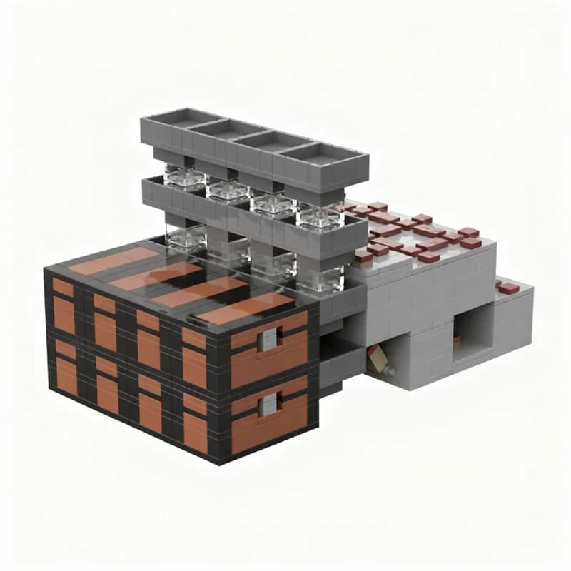 1064 pz MOC Sistema di Smistamento Basato su Hopper My World Modellino Mattoncini da Costruzione Giocattolo Regalo di Natale Idea Creativa Fai da Te
