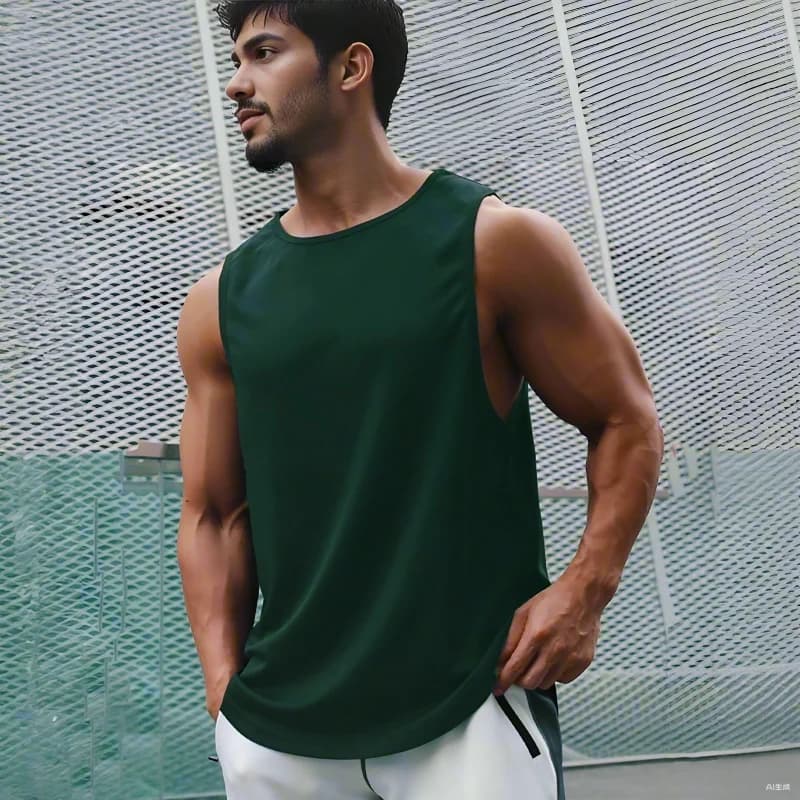 Quick Drying Summer Marathon Sports Canots Men's Sleeveless T-shirt Summer Running Knit Training Basketball Vests Large Gym
