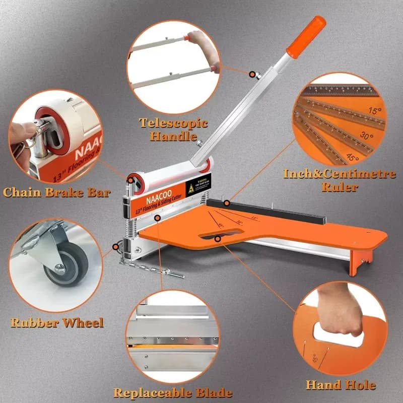 for 13 Inch Industrial Aluminum Alloy Floor Cutter Versatile Tool for Garden Accessories Cuts Vinyl Laminate Engineered