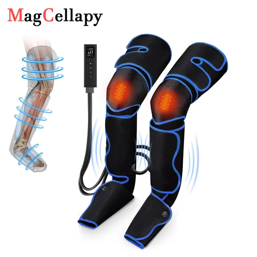 Massaggiatore per gambe a compressione d'aria, stivali per massaggio pneumatico, drenaggio linfatico per atleti