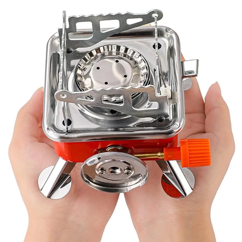 Ultra-Legger Stainless Steel Folding Gas Stove, Hiking, Portable Picnic Equipment