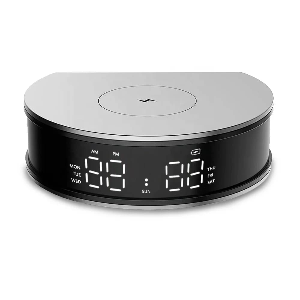 Sveglia integrata per interni domestici multifunzione wireless IP protezione di sicurezza Docking station per caricabatterie wireless veloce 1080P 15w