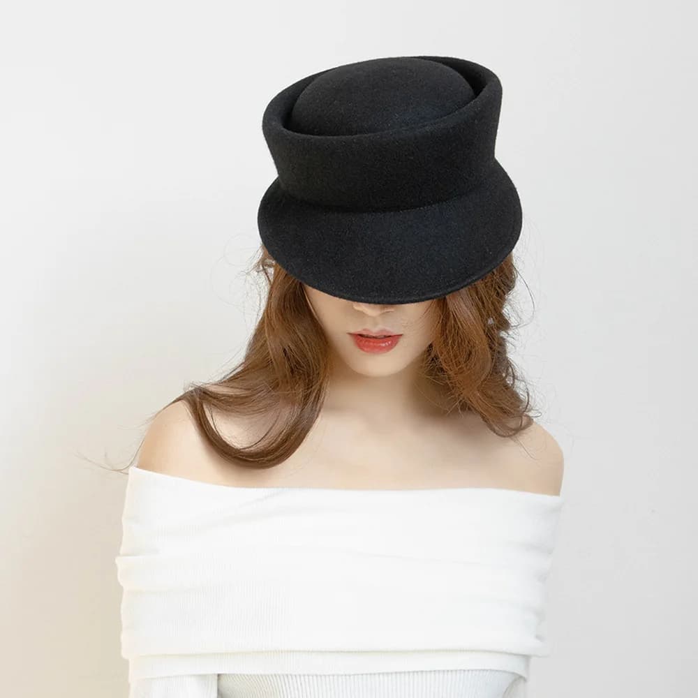 French Style Wool Felt Cap Fashion Newsboy Hats for Women Winter Cap Pageboy Cabbie Cap White Black Beret Hat