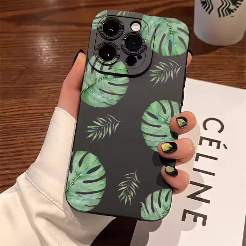 Palm Tree Leaf Flower Phone Cases For Samsung Galaxy S26 S25 Ultra S24 S23 Plus S22 Note 20 A55 A56 A35 A36 A16 A26 Soft Cover
