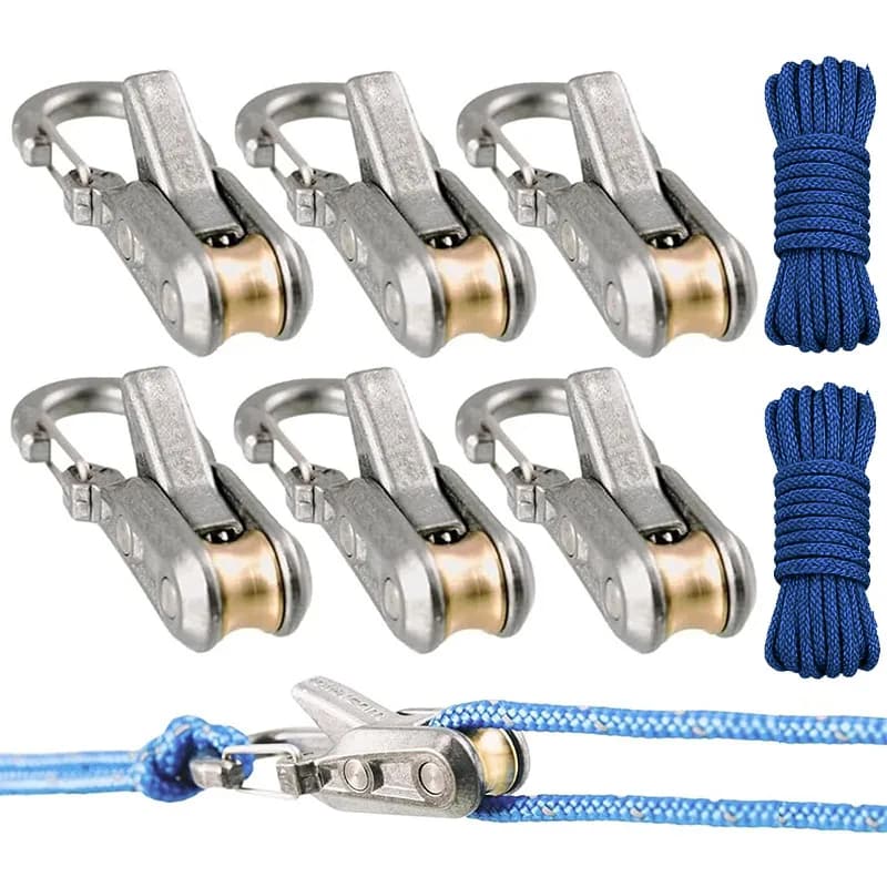 Tenditore per Corde Resistente, Cinghia Retrattile per Fissaggio Teli da Campeggio, Amache, Attrezzature Nautiche ed Esterni