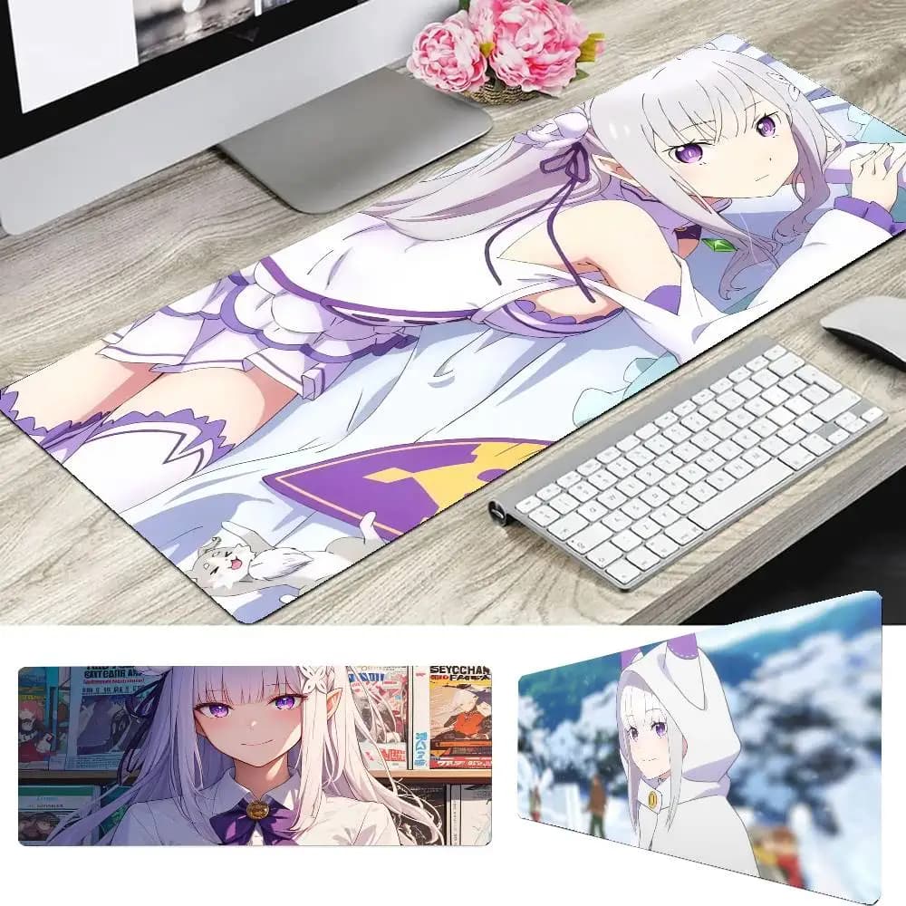 Emilia Animation Re Life In A Different World From Zero Mousepad Non-slip Suitable For Office Computers Laptops E-sports Game D