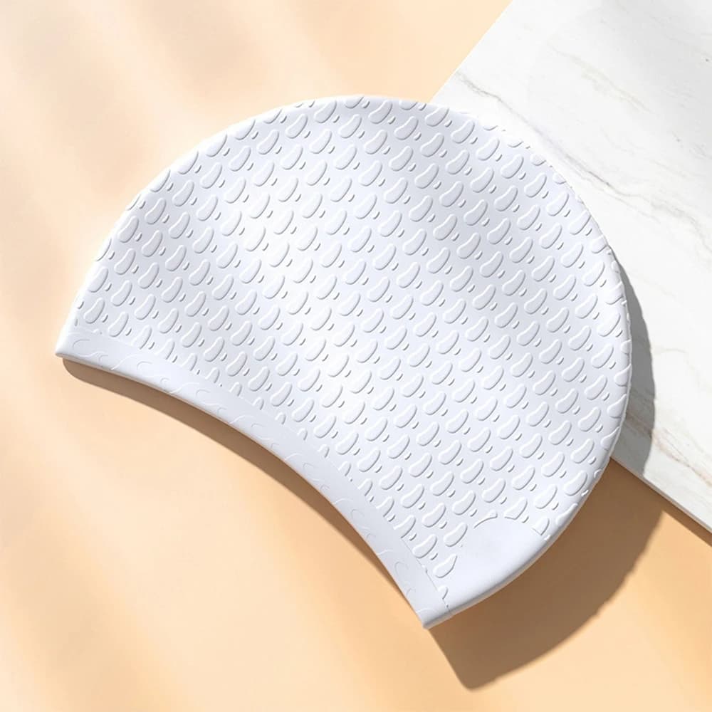 Silicone Swimwear Solid Color for Women Swimwear Non-slip Hat with Ear Protection for Women Woman