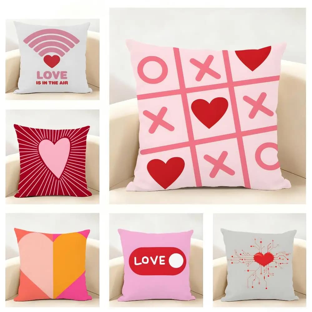 Elegante Fodera per Cuscino in Lino Rosa Romantico e Delicato, Stile Minimalista, Morbida, per Divano, Letto e Arredamento Casa