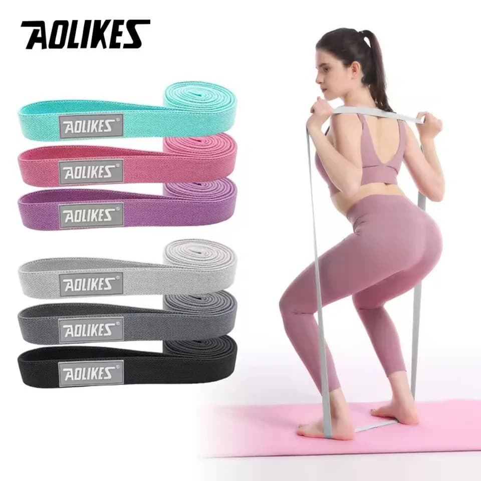 AOLIKES 3 pezzi di fasce di resistenza lunghe Set Yoga Pull Up Booty Hip Workout Loop fascia elastica allenamento in palestra attrezzatura per esercizi per la casa