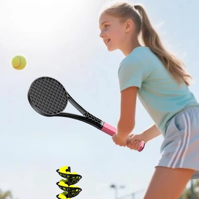 Racchetta da Tennis Professionale per Bambini e Adulti, Racchette da Allenamento Singolo, Attrezzatura Sportiva Portatile