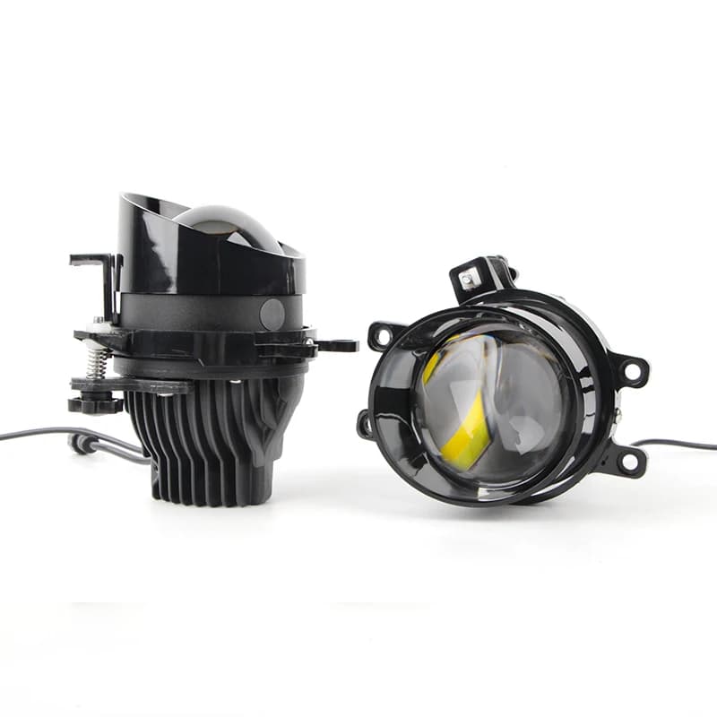 Per Toyota Fari A Led Fendinebbia 3.0 pollici Bi Led Lente Del Proiettore 3 Colori per illuminazione Auto Faro Fendinebbia H11 12V