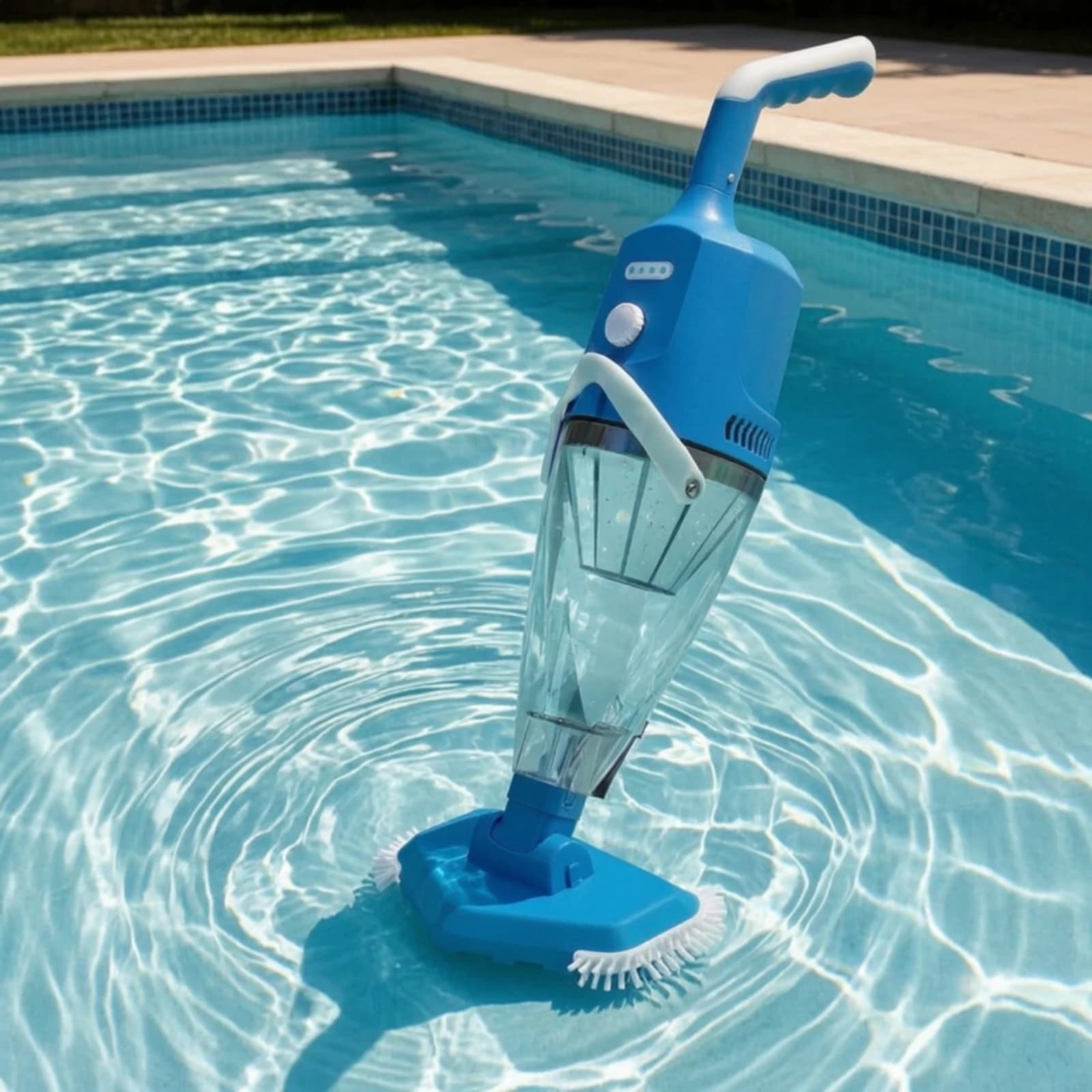 Pool Vacuum Rechargeable Underwater Vacuum Underwater Cleaner with Telescopic Pole Easy to Assemble Upgraded for Pond Keepers