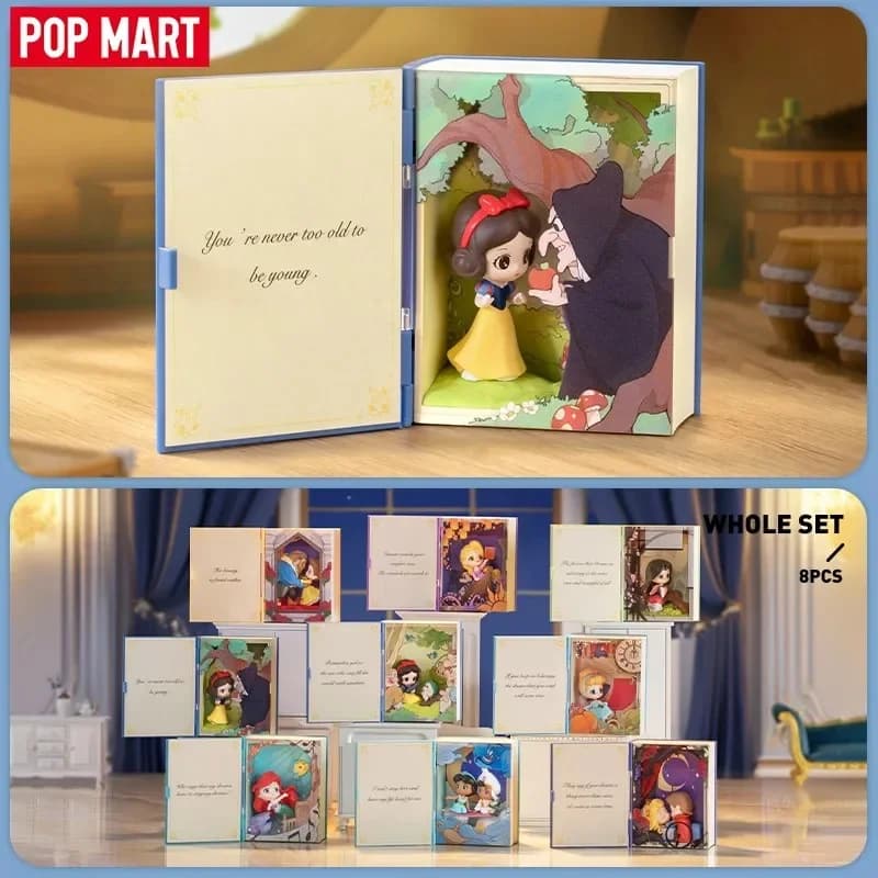POP MART Disney Princess Fairy Tales Series Set di scene Scatola cieca Scatola misteriosa Guess Bag Giocattoli Bambola Cute Anime Figure Desktop