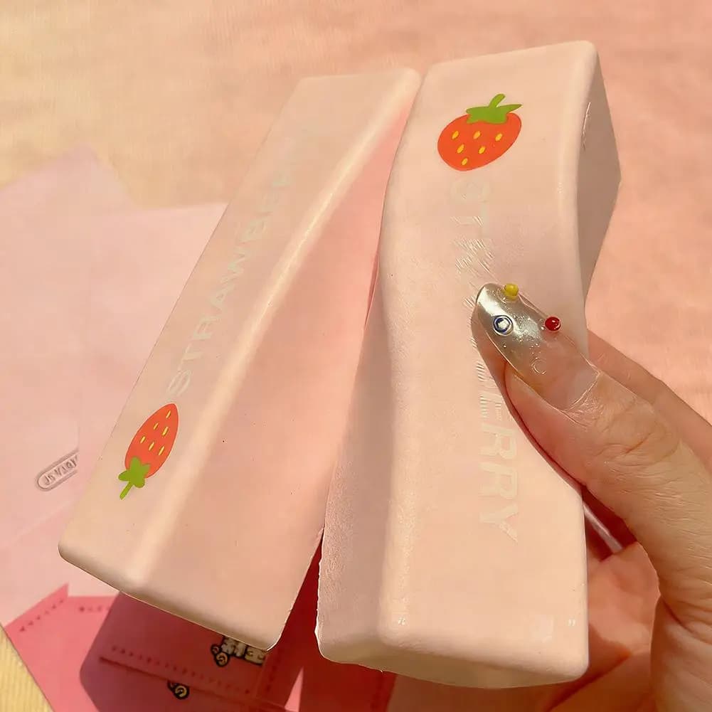 Squishy a forma di bastoncino di latte alla fragola, giocattolo antistress in PU a lenta risalita, simpatico giocattolo sensoriale per alleviare l'ansia, regalo per bambini e adulti