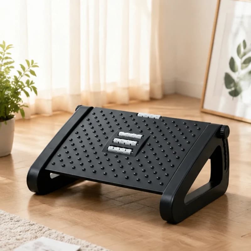 Poggiapiedi Regolabile da Scrivania, Sgabello Ergonomico Portatile per Casa e Ufficio, Supporto Comodo per il Lavoro