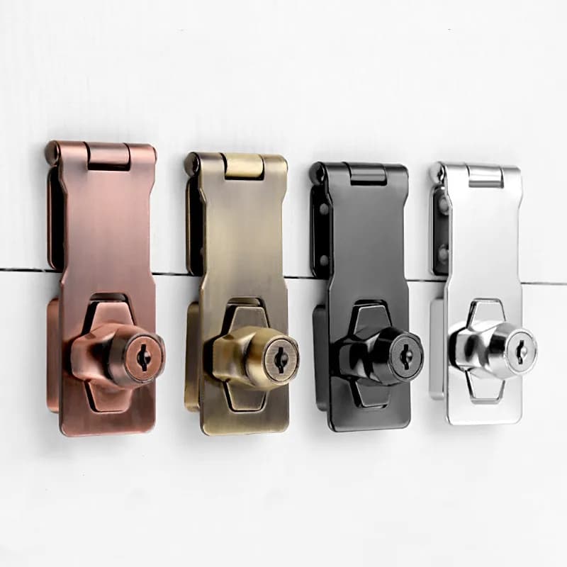 KK&FING 1PC Punch-free with Lock Drawer Locks Letter Box Locker Double Door Cabinet Lock Office Cabinet Security Lock with Screw