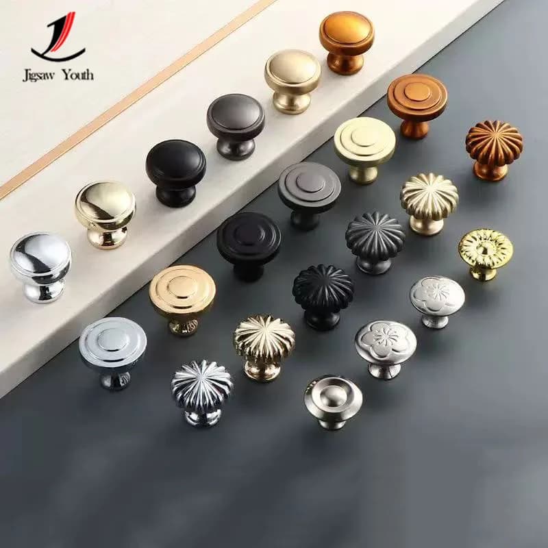 25mm-34mm Nuovo moderno maniglia in oro manopole per cassetti in lega di alluminio porta armadio manopole per mobili nere