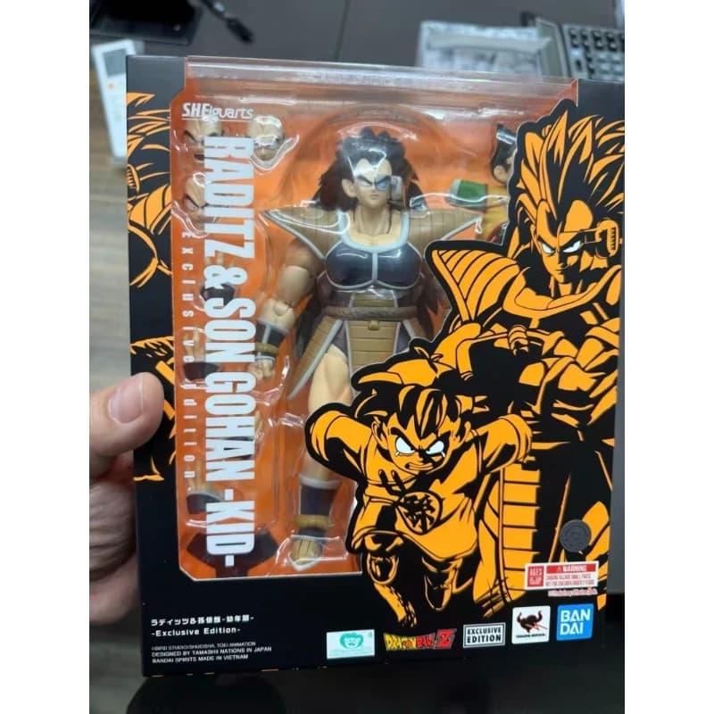 Bandai Original S.H.Figuarts Dragon Ball Z Raditz Son Gohan Kids SDCC Figure Pvc Anime Action Figures Model Toy Gift