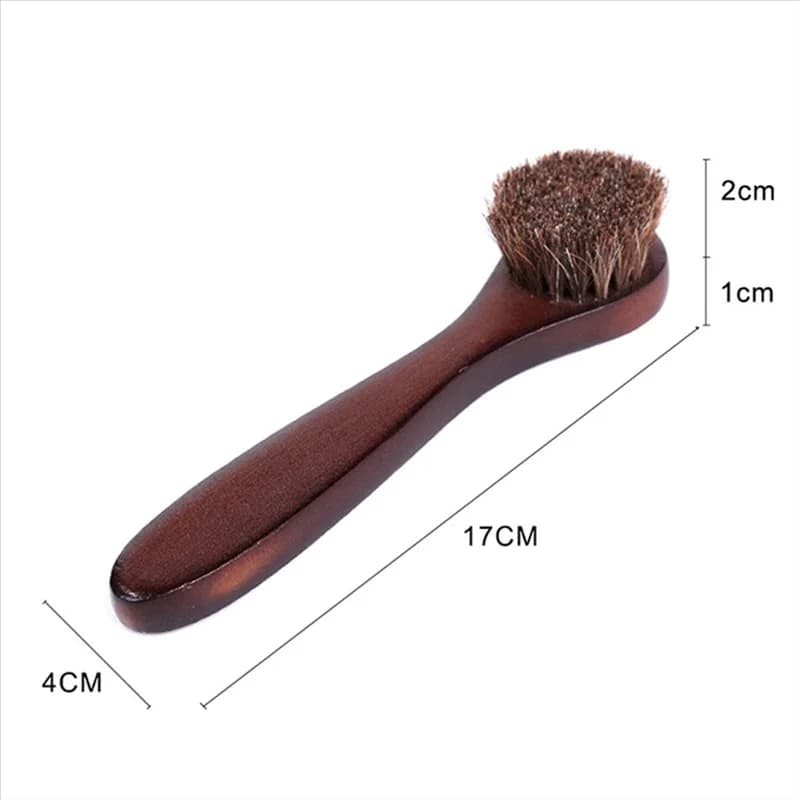 A69E3 Pezzi Scarpe in crine Kit spazzole per lucidare Scarpe in pelle Cura dei stivali Applicatori per lucidatura pulita