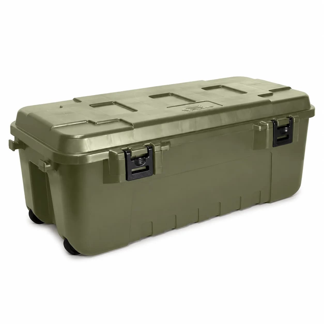 108-Quart Large Lockable Storage Trunk with Wheels Portable Rolling Storage Box Organizer for Home Bedroom Garage Office Sundries Storage