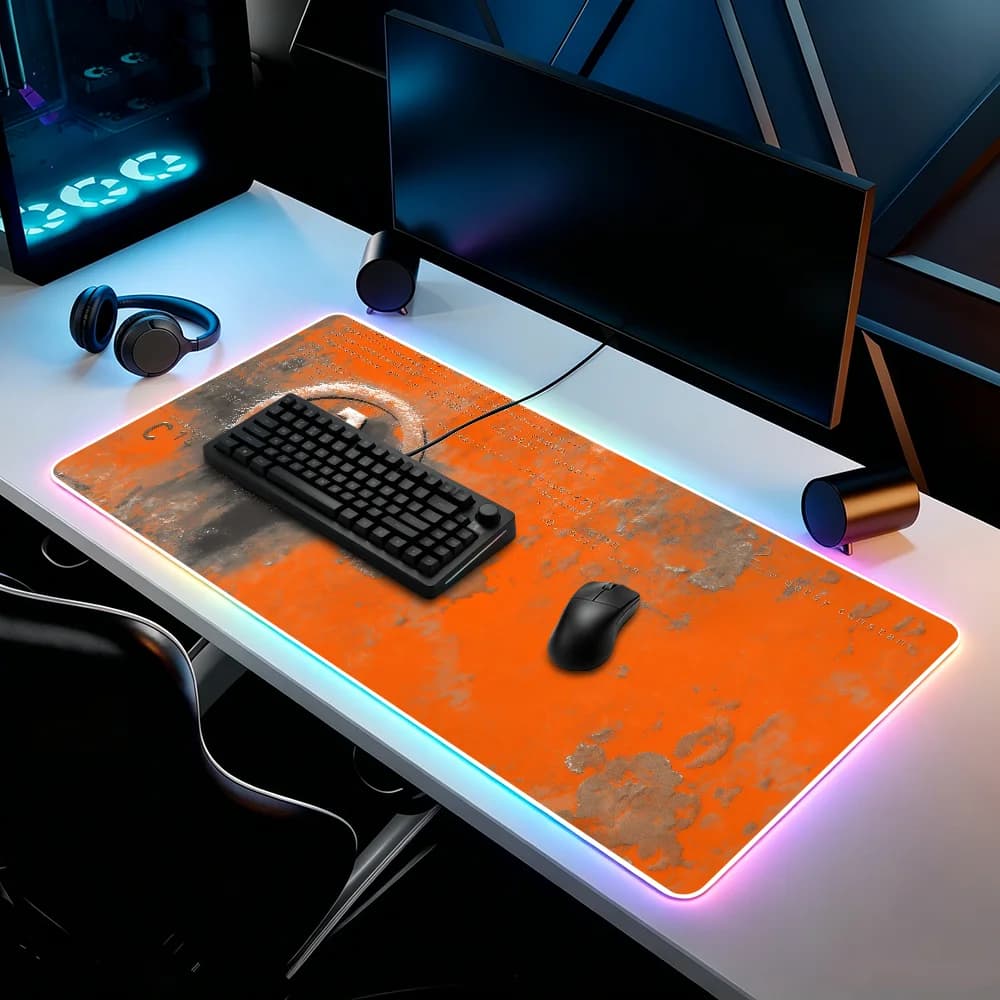 Tappetino per mouse Game H-Half-Life RGB Led Gaming Bedroom Office Desk Tappetino antiscivolo impermeabile di grandi dimensioni