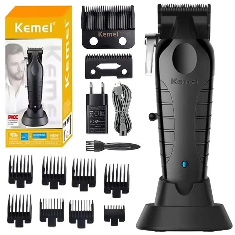 Kemei professional haircut for men, adjustable, for beard, rechargeable electric haircut, barber tool