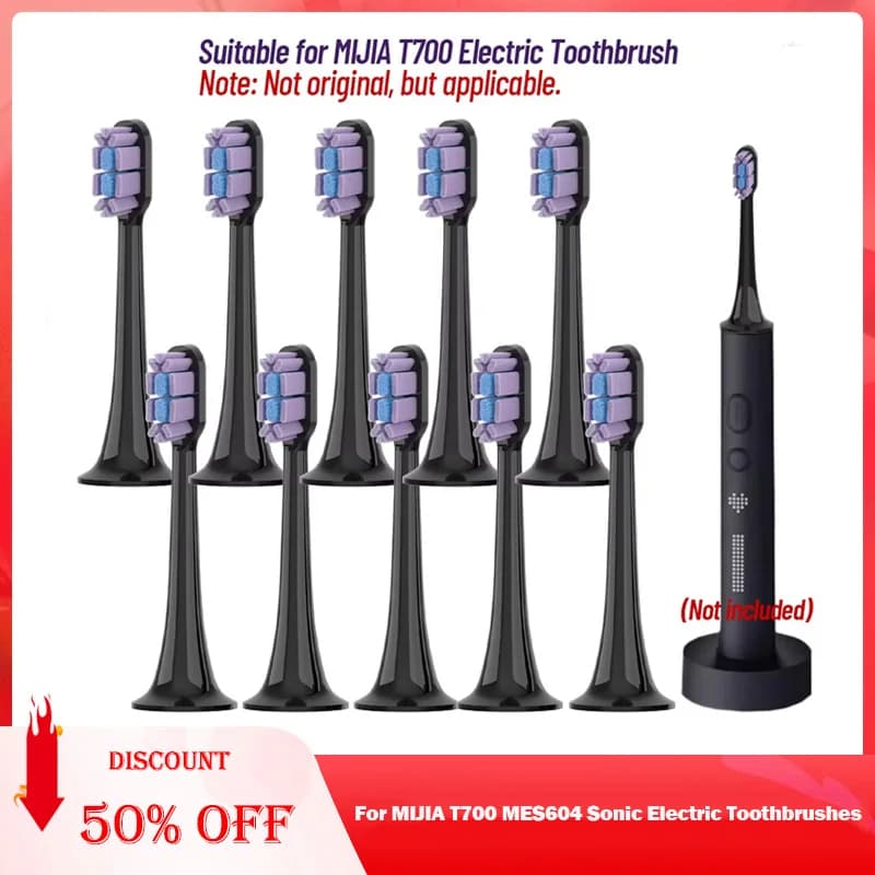 Replacement Brush Heads For MIJIA T700 Mes604 Sonic Electric Toothbrush Dupont Bristle with Caps Sealed Pack Brush Heads 5/10PCS