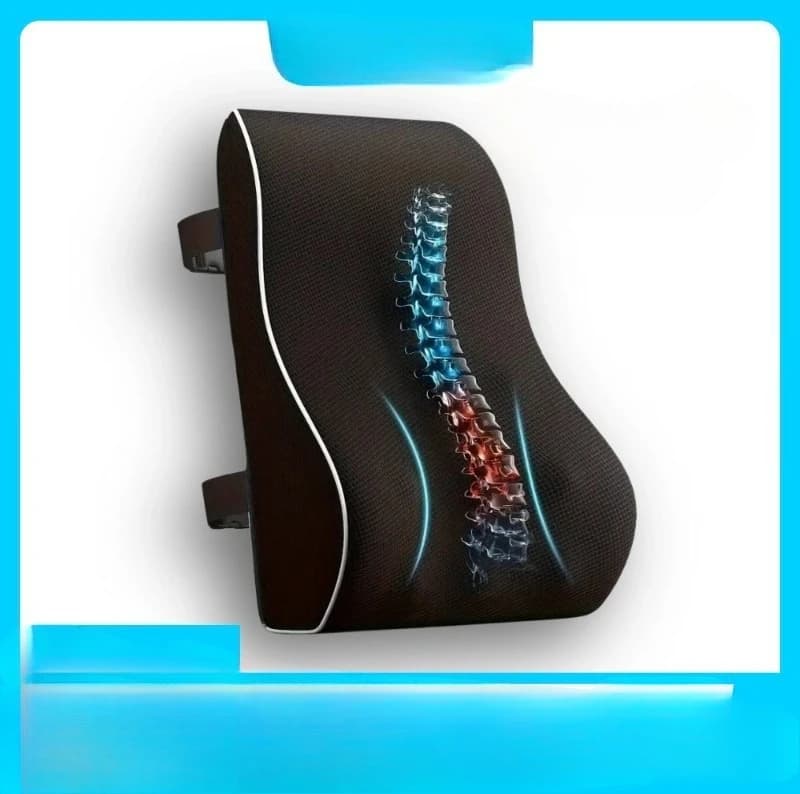 Cuscino di supporto lombare in memory foam a rimbalzo lento per auto e sedia da ufficio, comodo protettore per la colonna vertebrale