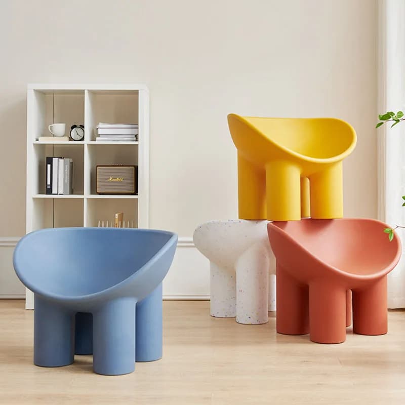 Sgabello a Forma di Gamba di Elefante, Sedia Singola Creativa per Soggiorno, Camera da Letto, Studio, Arredamento per Bambini