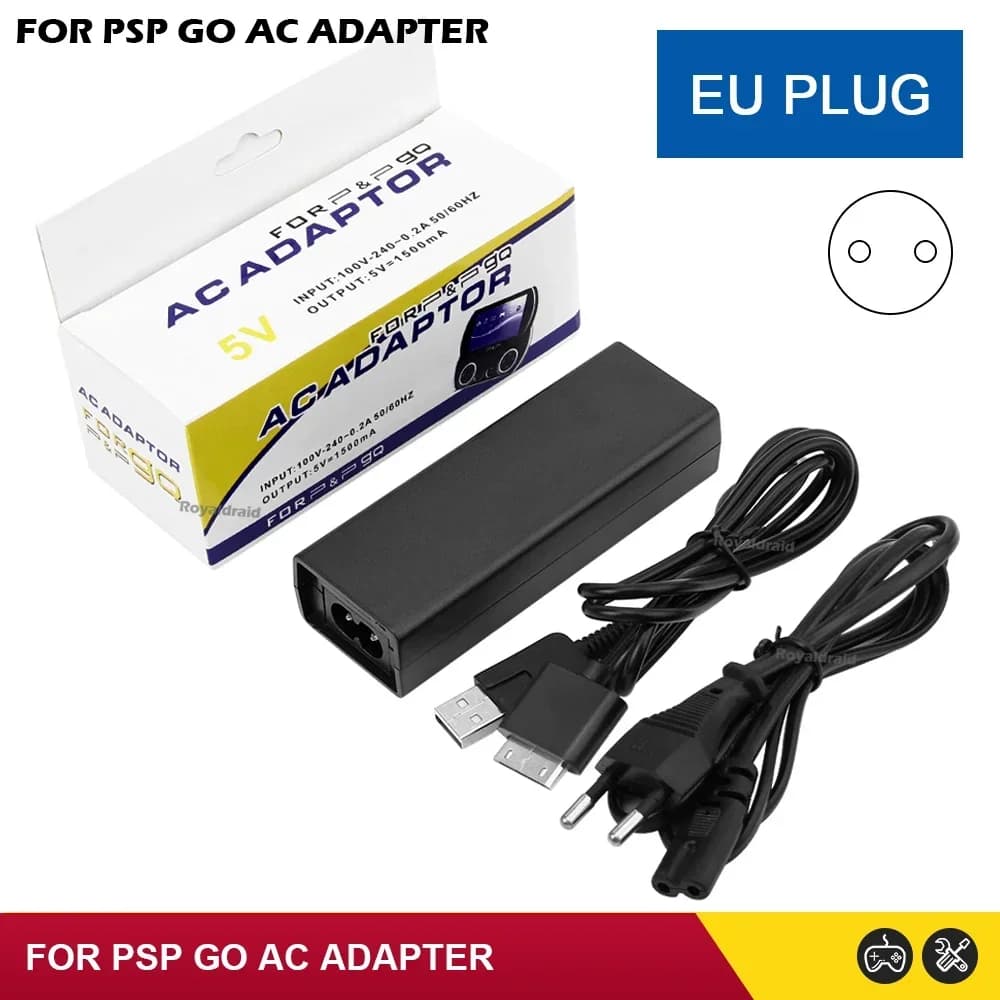 NUOVA Spina UE USA 5V Caricatore USB da parete per la casa Adattatore CA per PSP GO pspgo Cavo di ricarica Cavo dati Adattatore CA Dropshiping