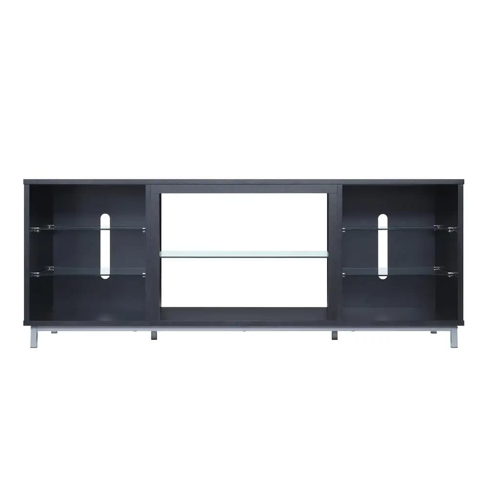 Supporto TV moderno Onyx da 60" Console multimediale per TV da 56" 7 ripiani 6 gambe in metallo Gestione cavi
