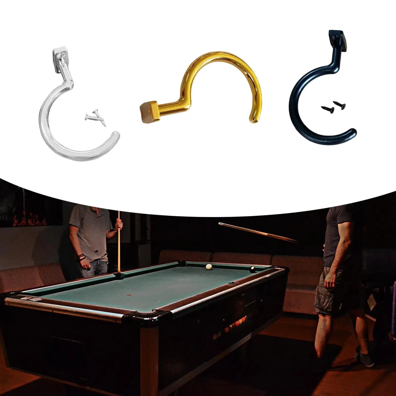 Organizzatore per Stecche da Biliardo con Ganci e Viti per Tavoli da Biliardo e Forniture per Sale da Gioco