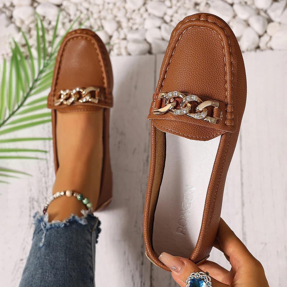 Mocassini bassi da donna Primavera Casual Slip on Mary Jane Scarpe Scarpe moda Donna Punta tonda Solid Suola morbida Sneakers piatte Donna