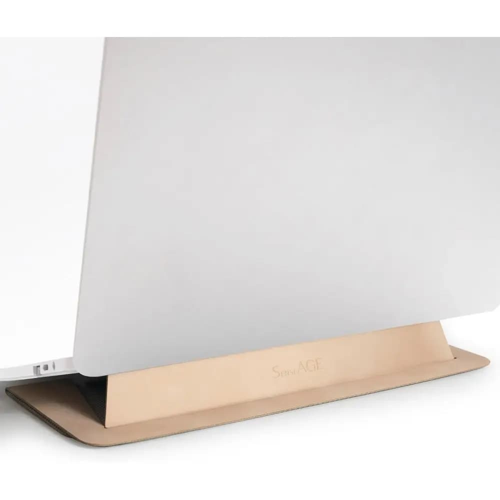 Portable Ergonomic Laptop Desk Stand, Foldable & Lightweight, Anti-Slip, Compatible with 13-15.4 Notebooks, Cream Color